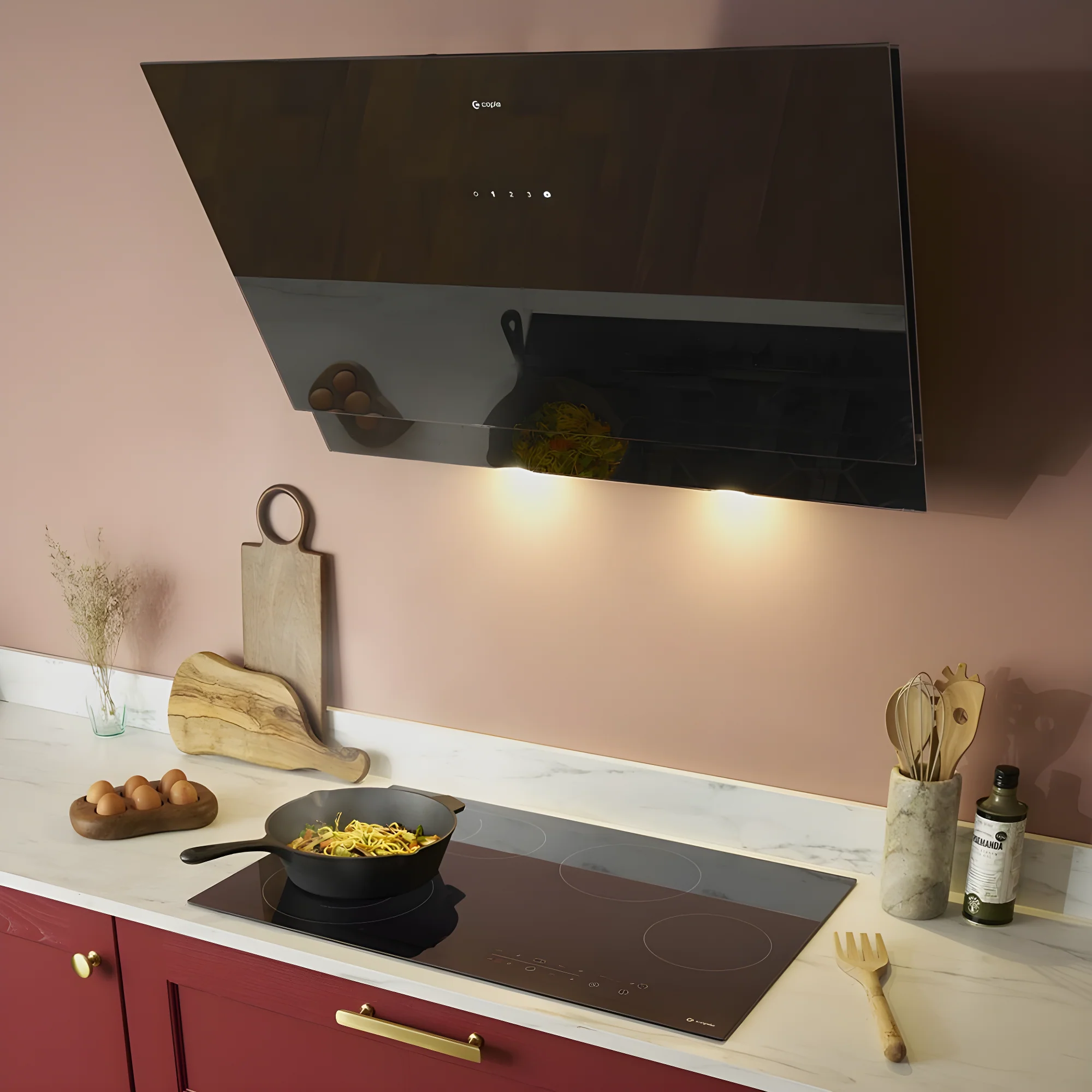 Caple C8242C - Black 77cm Ceramic Hob - Touch Control - 4 Zones - Image 2