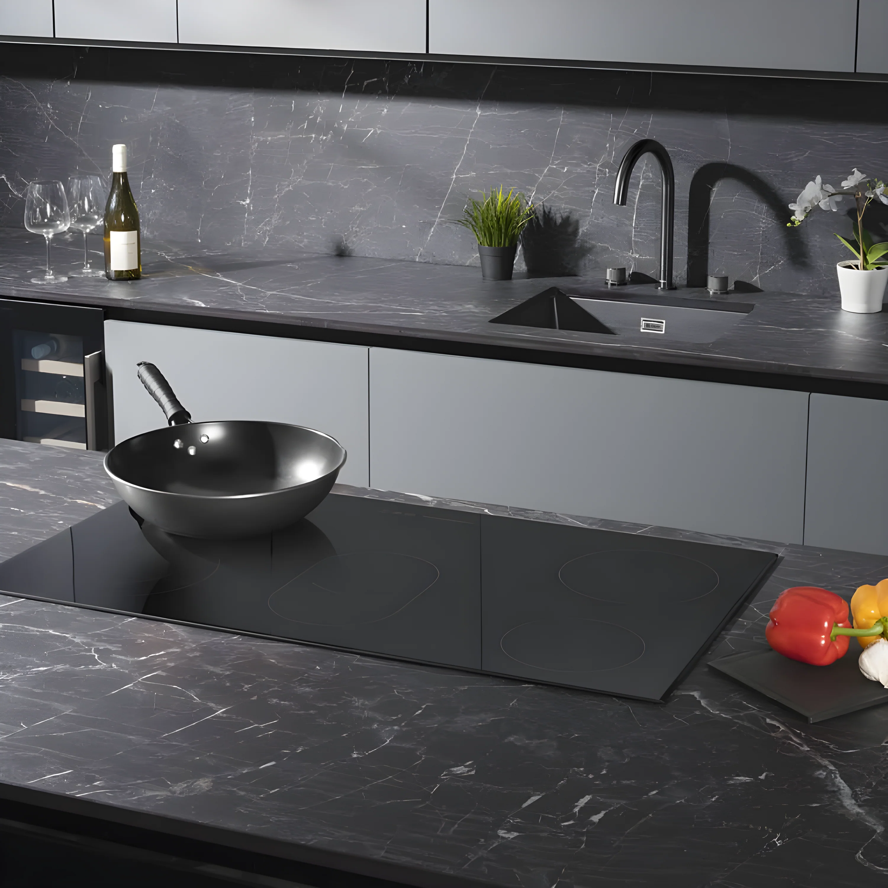 Caple C8301C - Black 90cm Electric Ceramic Hobs - 9 Power Levels - 5 Zones - Image 3