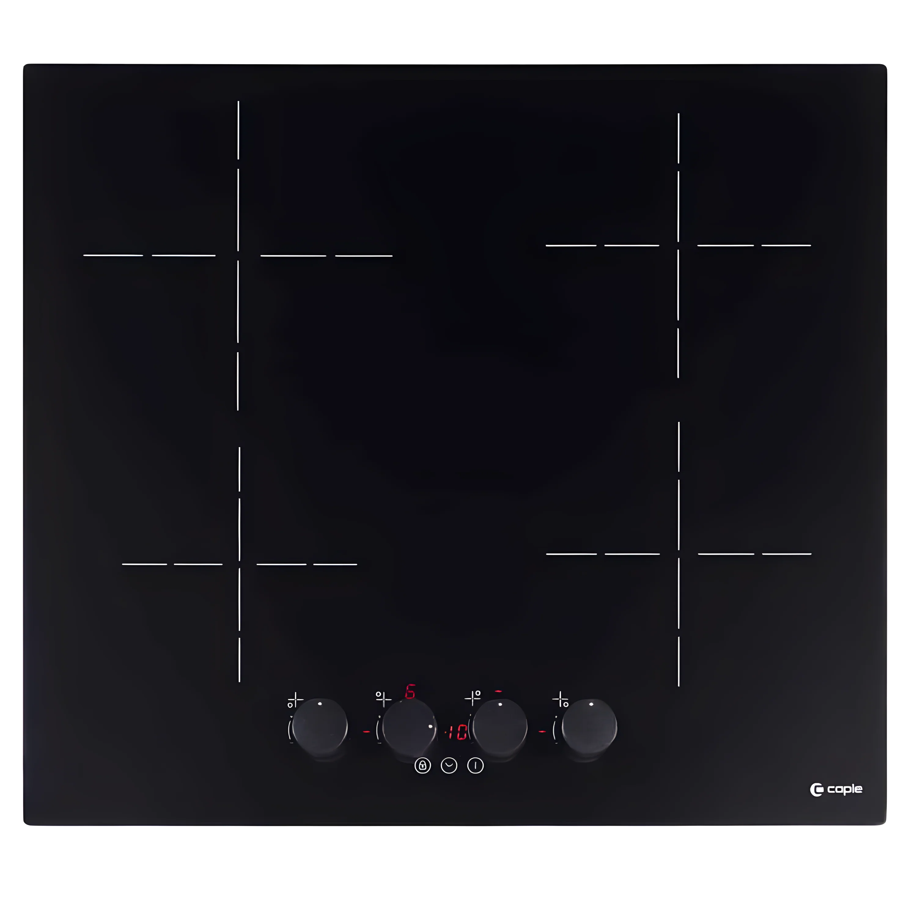 Caple C8400i - Black 59cm Induction Hob - 4 Zones - Dial Control