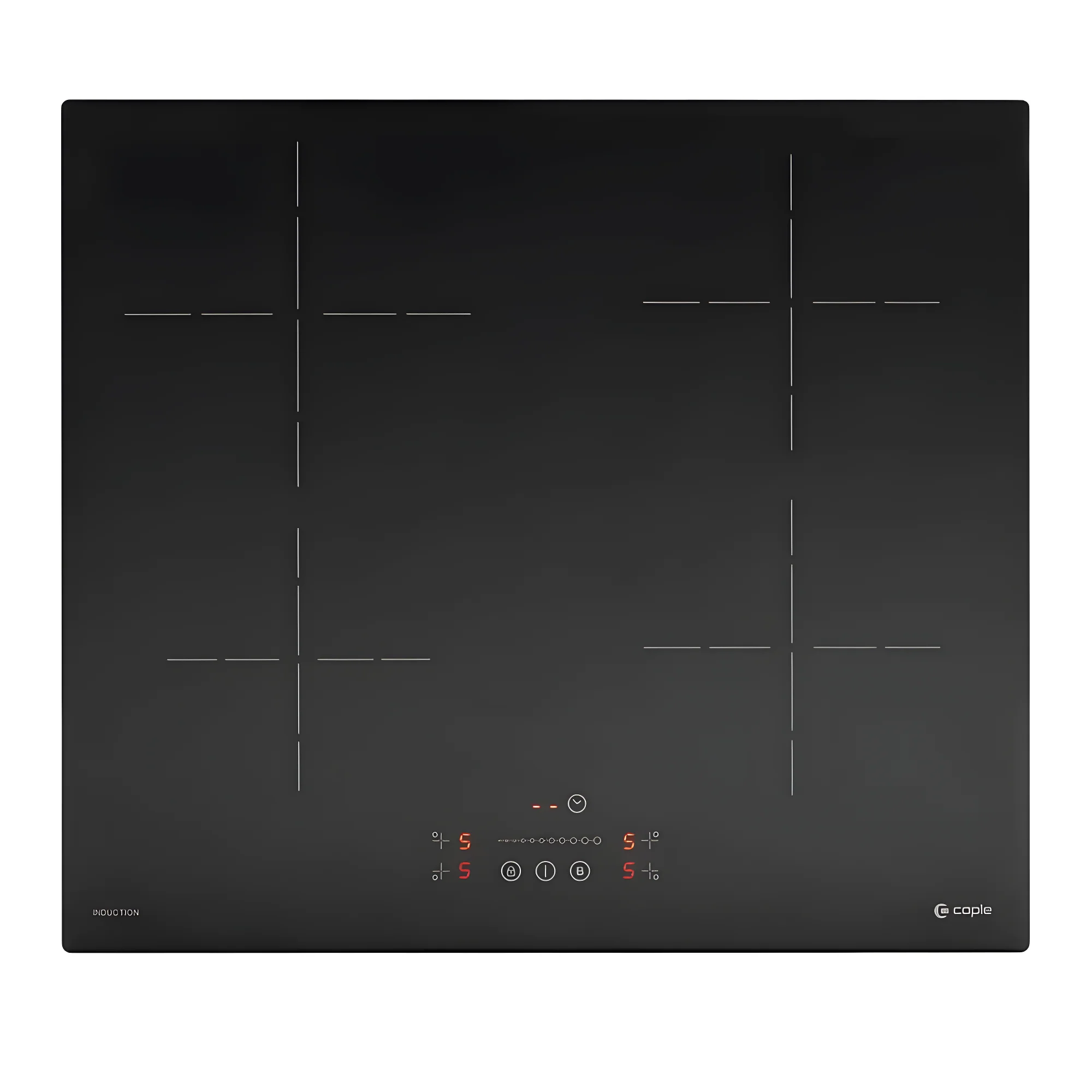 Caple C848i - Black 59cm Induction Hob - Slider Touch Control - 4 Zones