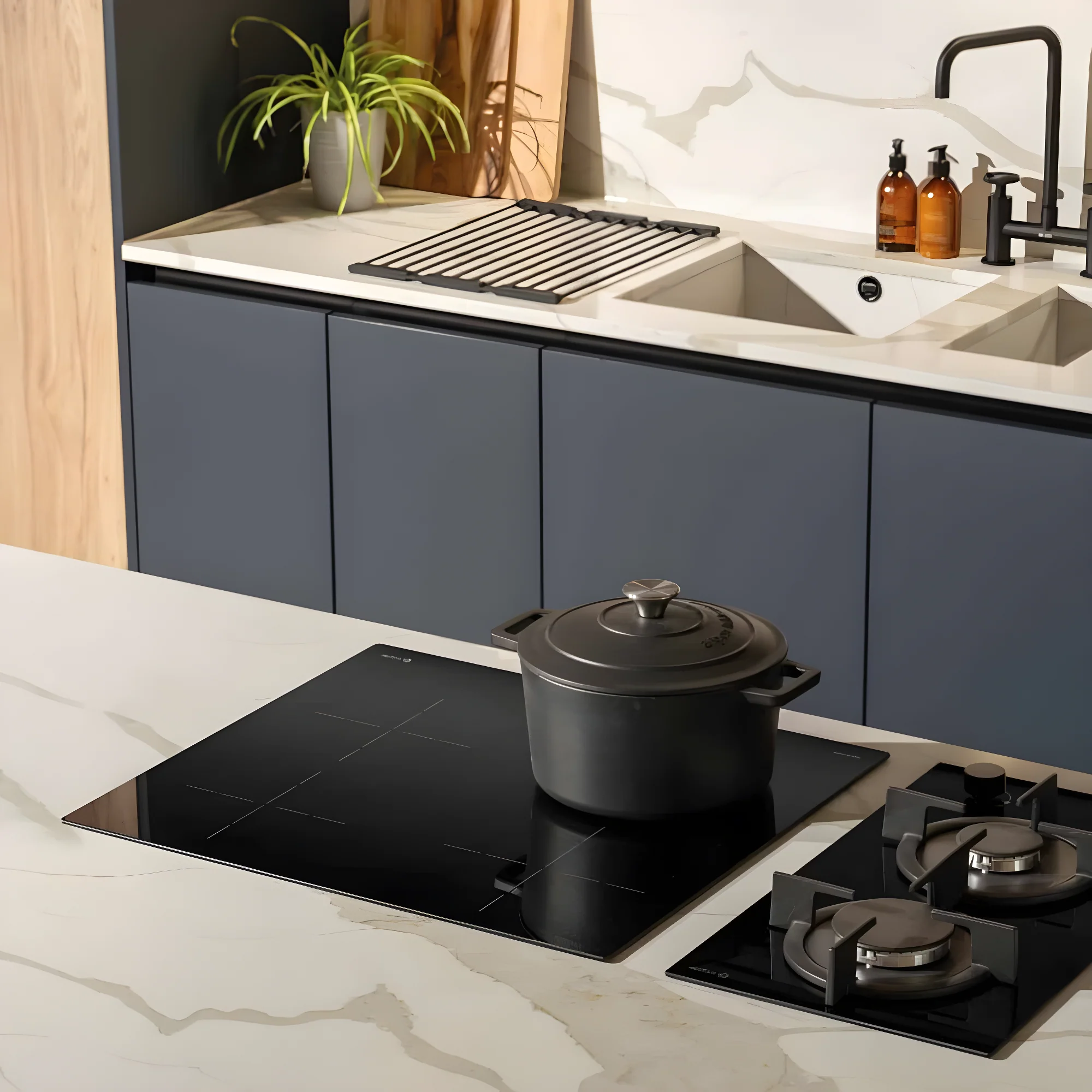 Caple C848i - Black 59cm Induction Hob - Slider Touch Control - 4 Zones - Image 2