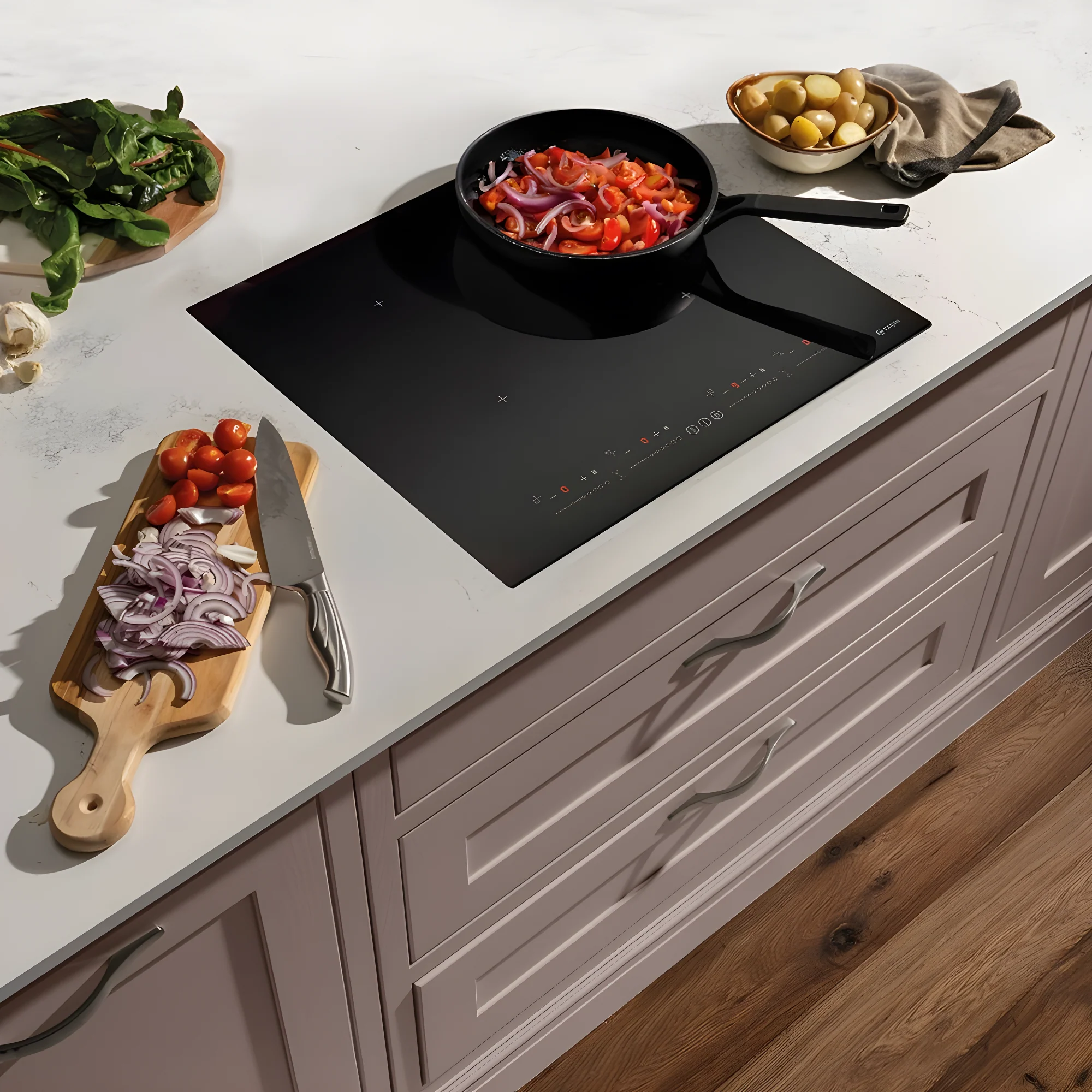 Caple C859i - Black 59cm Induction Hob - Touch Control - 4 Zones - Image 2