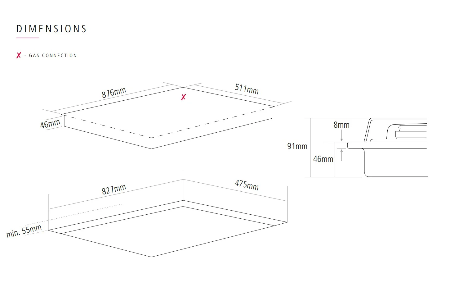 Caple C889G - Black 5 Zone Gas Hob - Image 5