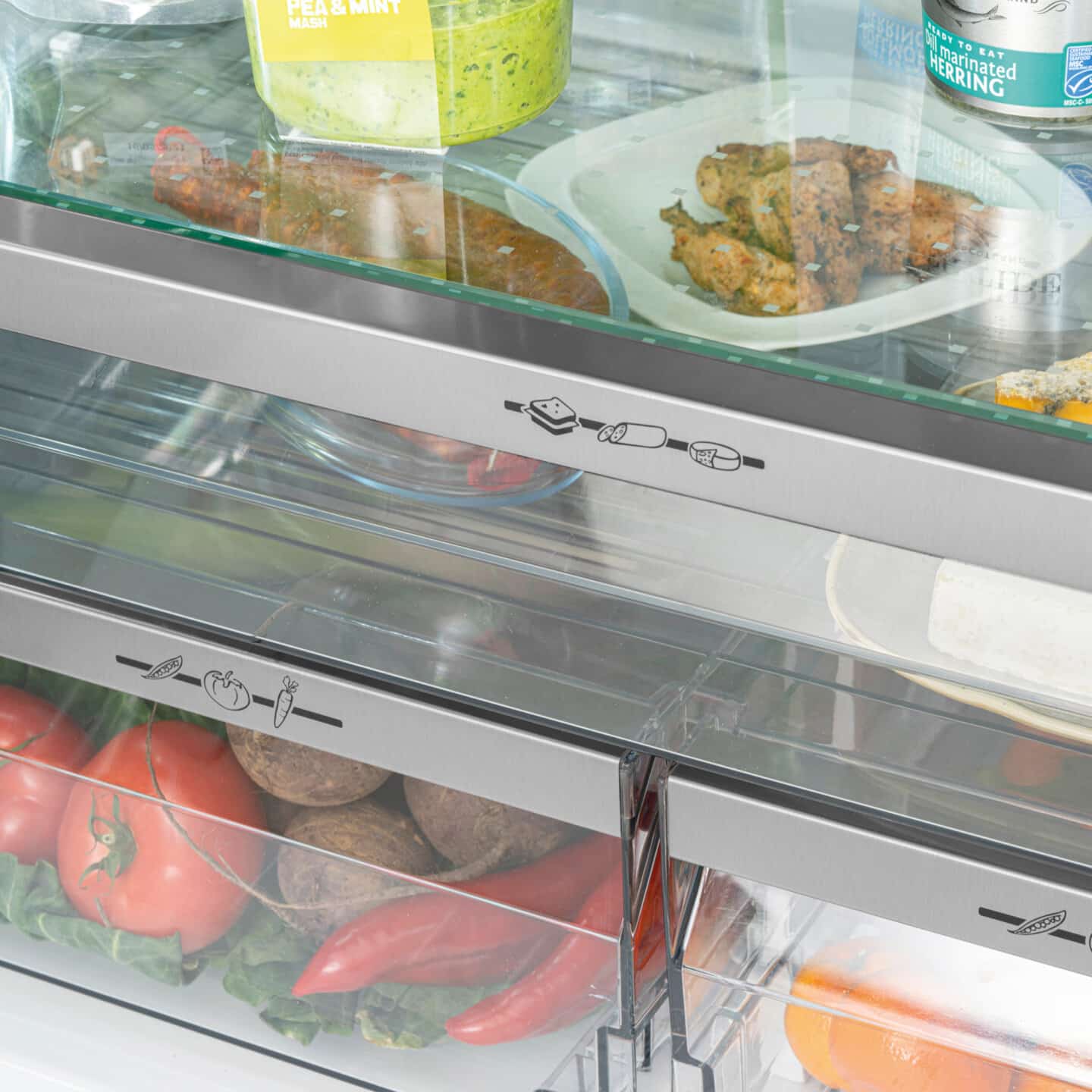 Caple CAFF43 - Stainless Steel American Fridge Freezer - 398L/211L - F Energy - Image 4