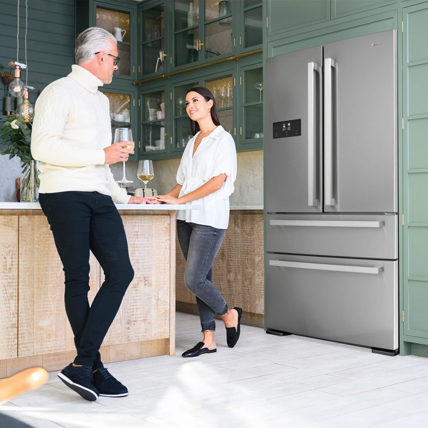 Caple CAFF43 - Stainless Steel American Fridge Freezer - 398L/211L - F Energy - Image 6