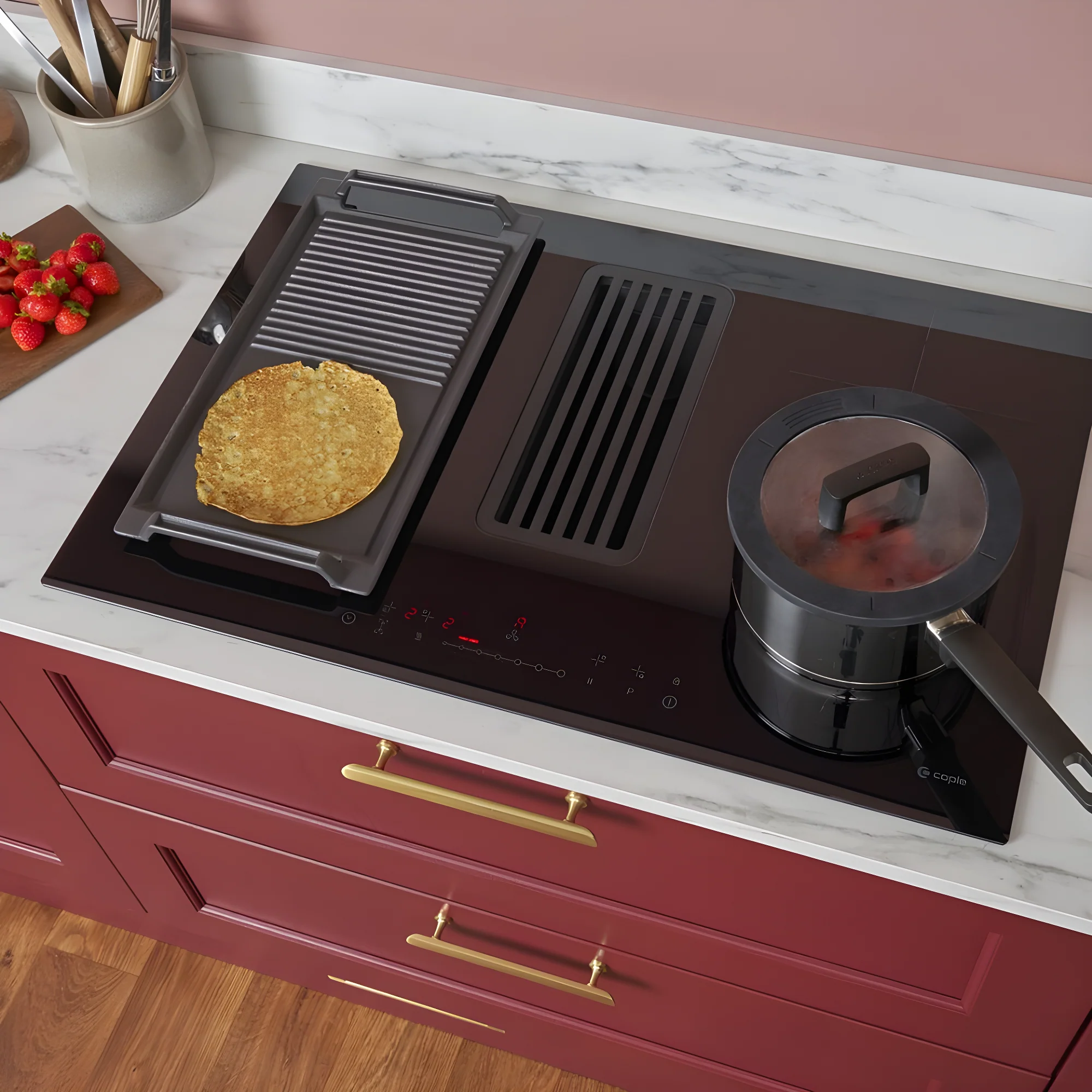 Caple DD782BK - Black 78cm Induction Venting Hob - A+ Energy - Image 3