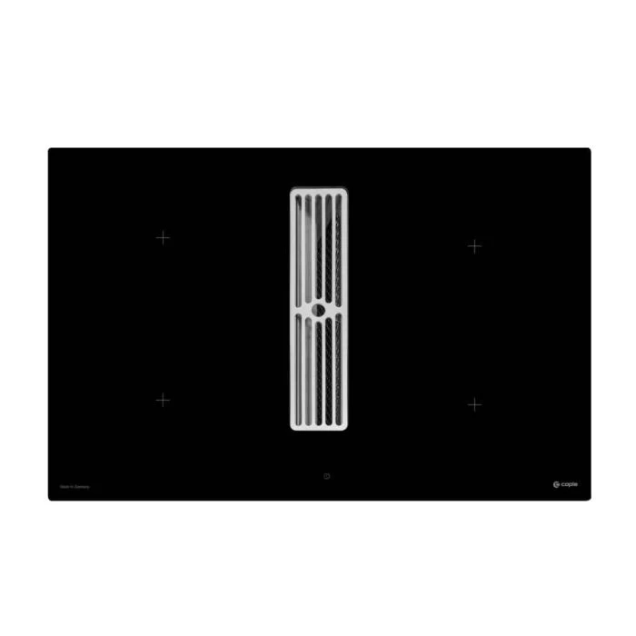 Caple PLASDD810BK - Black Glass Plasma Induction Hob with Downdraft - 80cm - A+ Energy