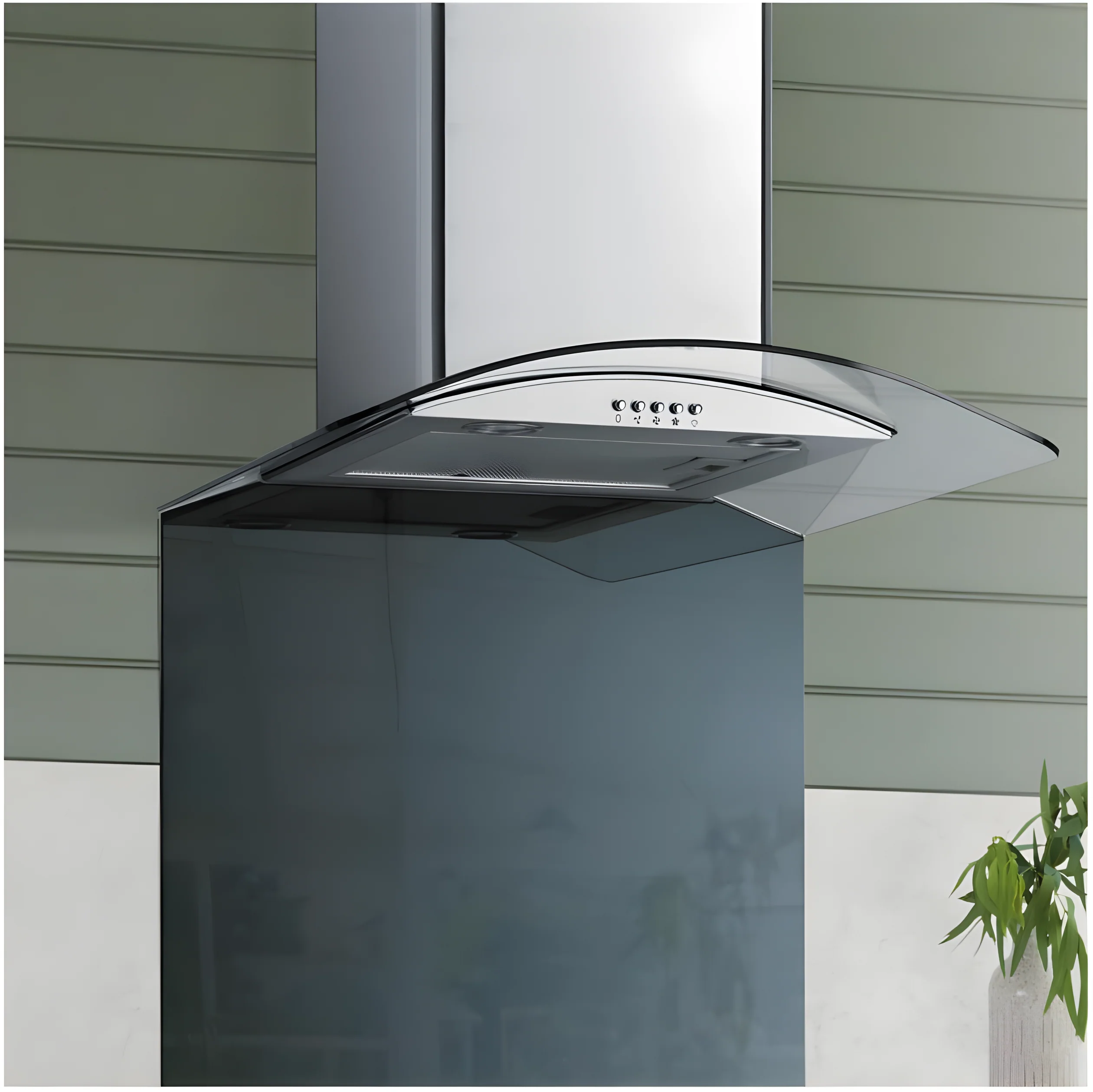Caple TSBCURVE700 - Black Splashback