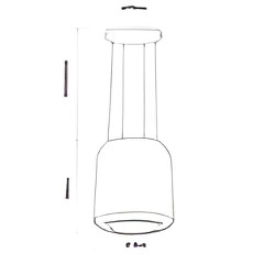 Caple VEL410GD - Gold Vela 41cm Island Cooker Hood - 456 m³/h - Recirculation Only - Image 2