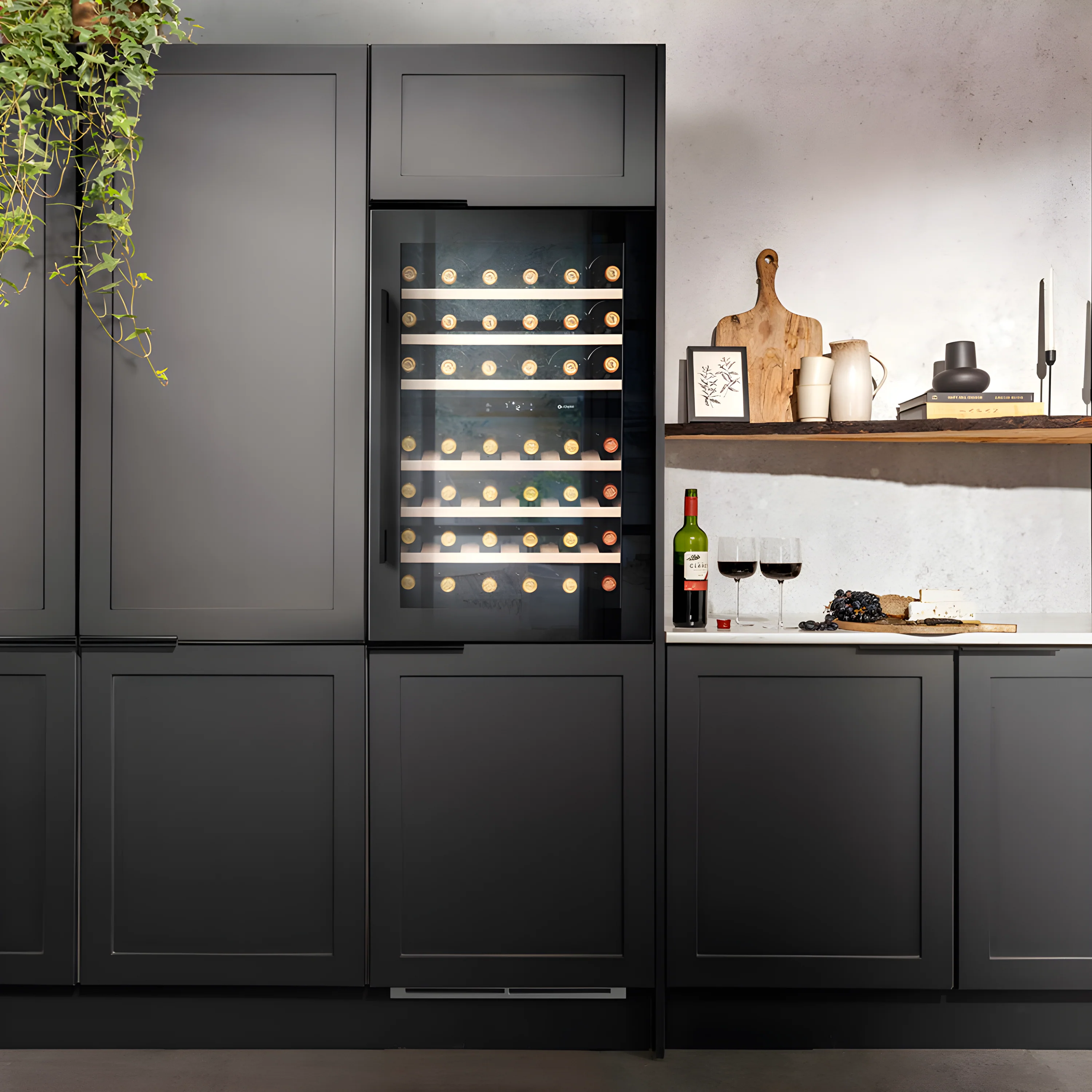 Caple WC6521BG - Black Glass In-Column Dual Zone Wine Cooler - 41 Bottles - G energy - Image 2
