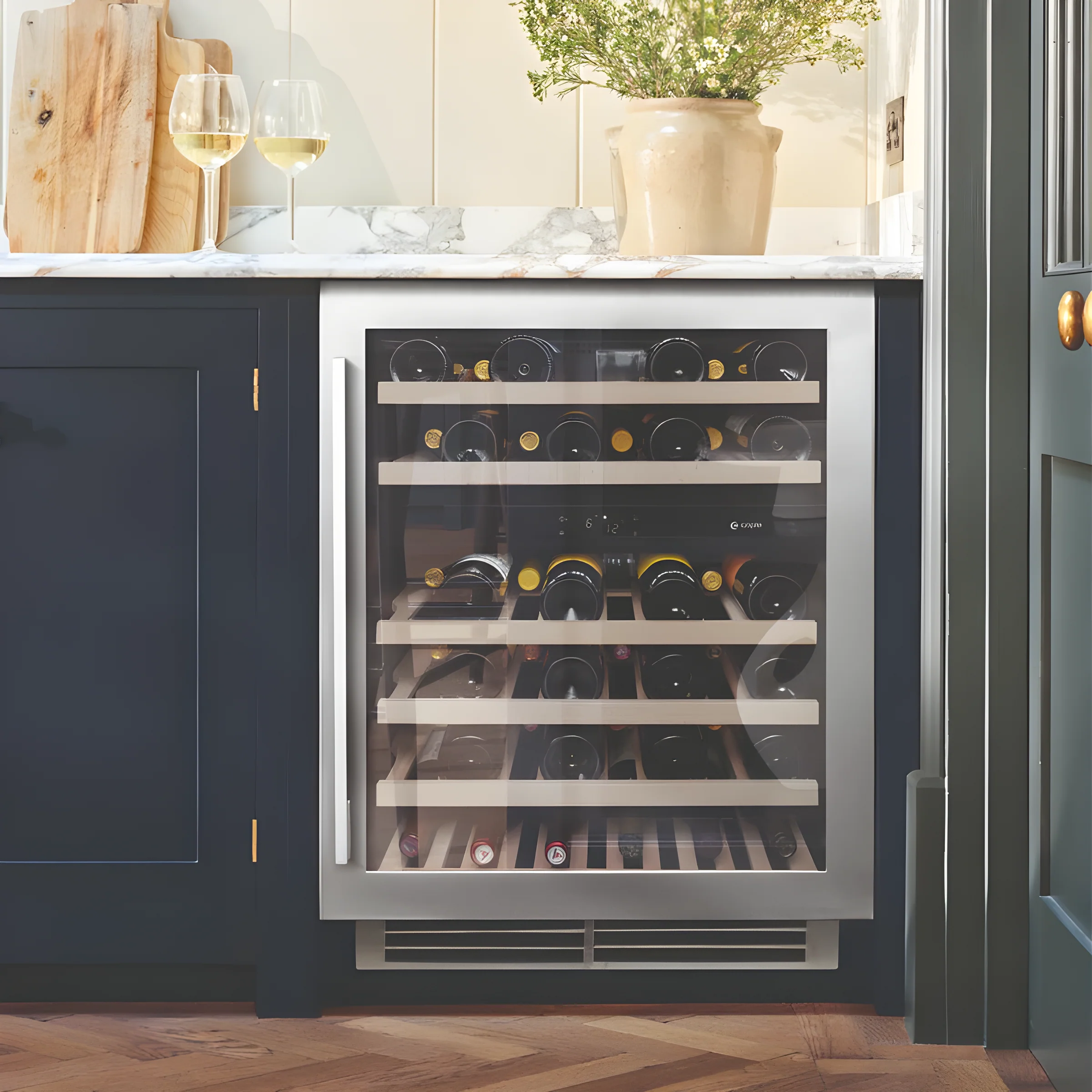 Caple WI6135 - Stainless Steel Built-In Wine Cooler - 46 Bottles Dual Zone