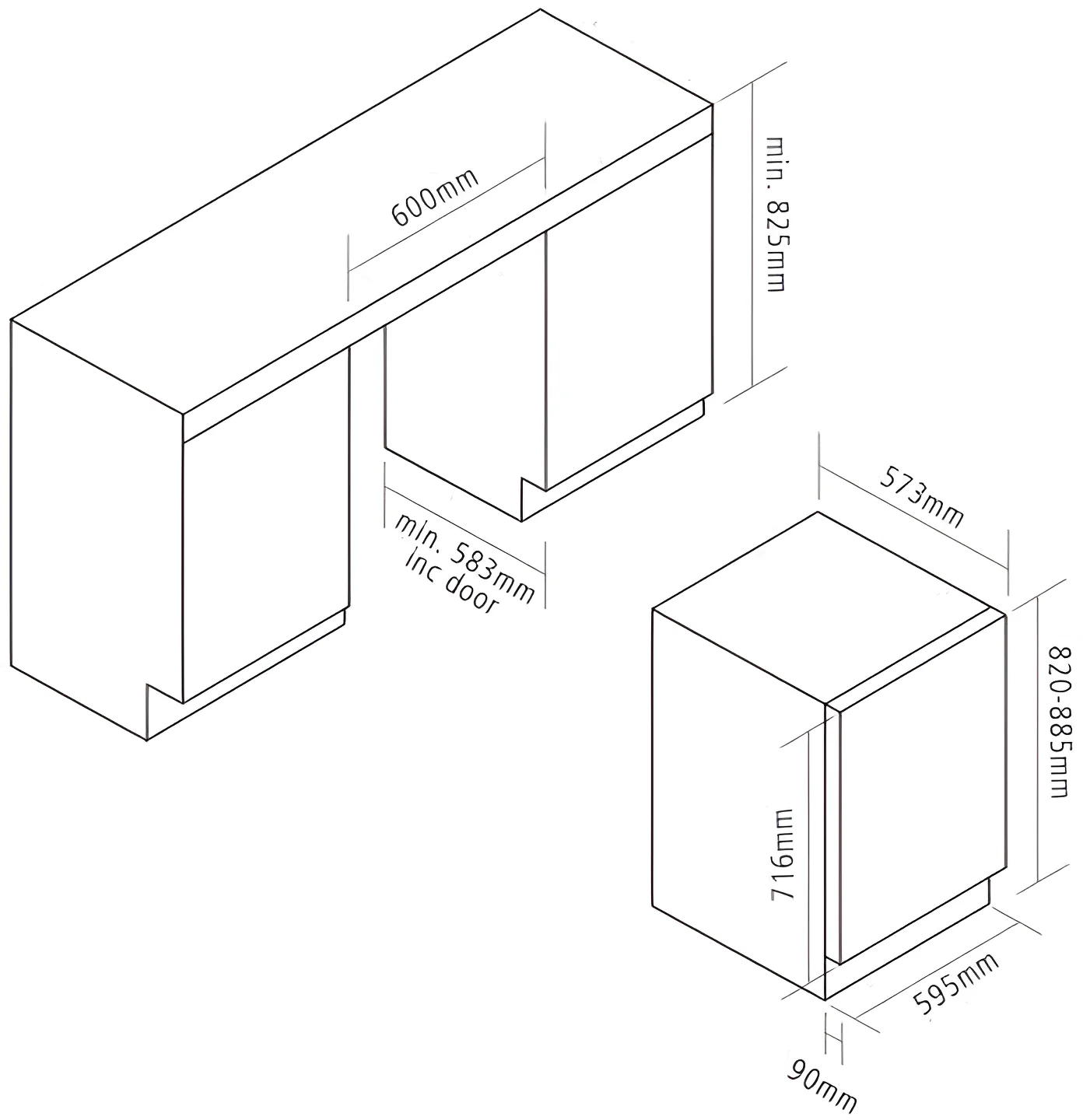 Caple WI6155BG - Black Wine Cooler - 44 Bottles - F Rated - Image 2