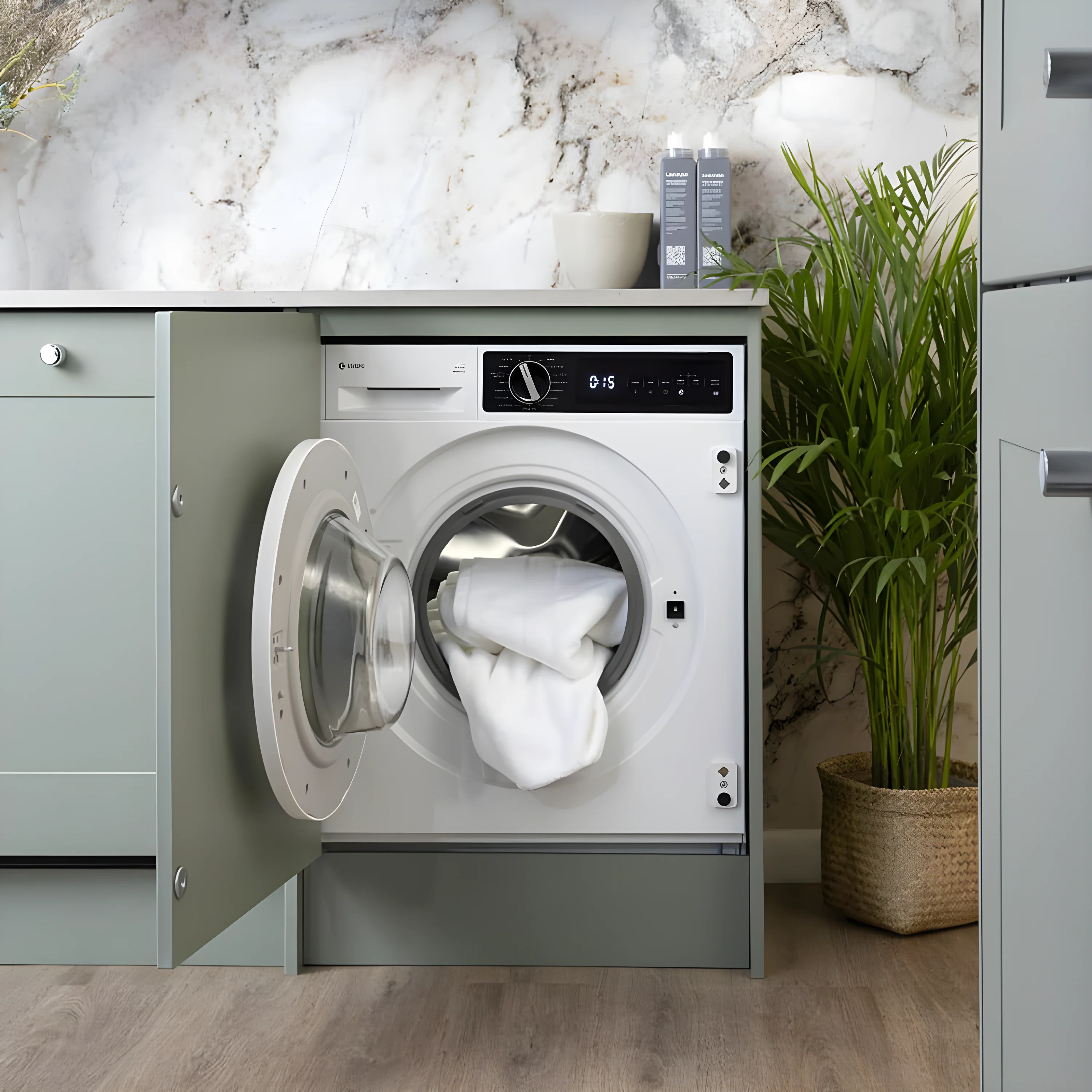 Caple WMI3100 - White 8KG Integrated Washing Machine - 1400 RPM - A Energy - Image 3