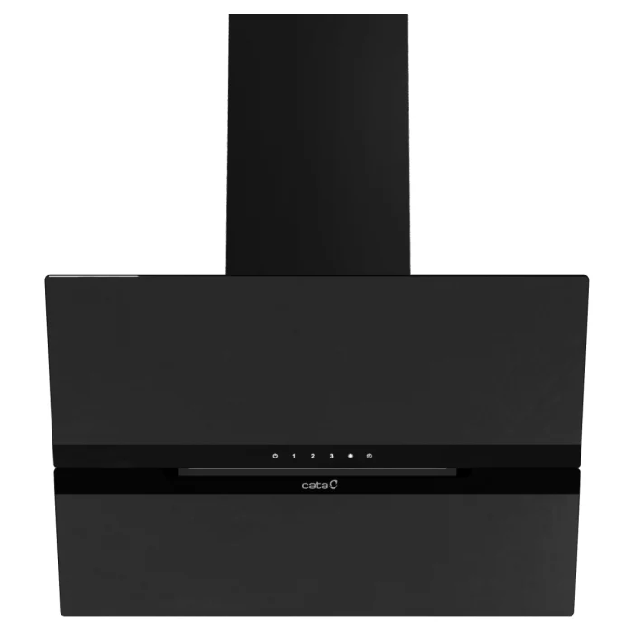Cata CATAGM60MB - Black 60cm Glass Extractor Hood - Auto-Open Panel - A++ Energy