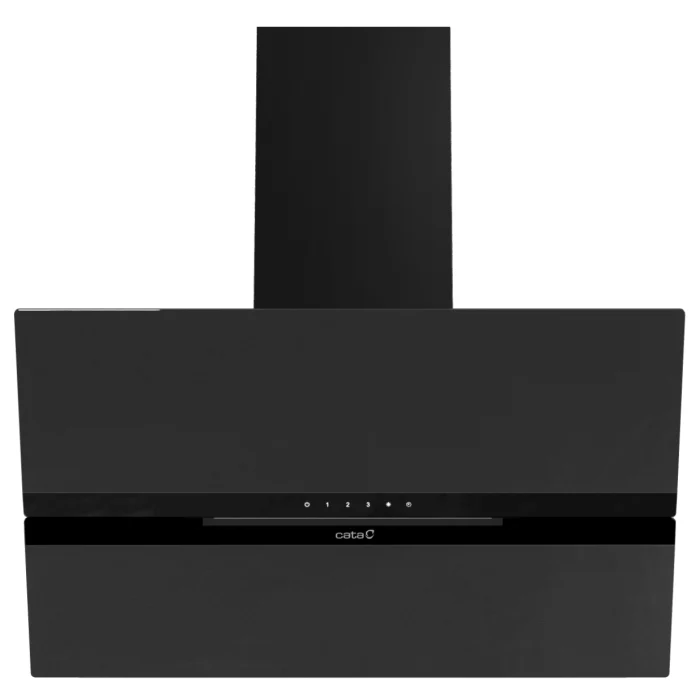 Cata CATAGM90MB - Black 90cm Glass Hood - Auto-Open Angled Design - A++ Energy