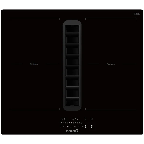 Cata CATDD60CHF - Black Induction Hob - 60cm 4 Zone Flex Vented - A++ Energy