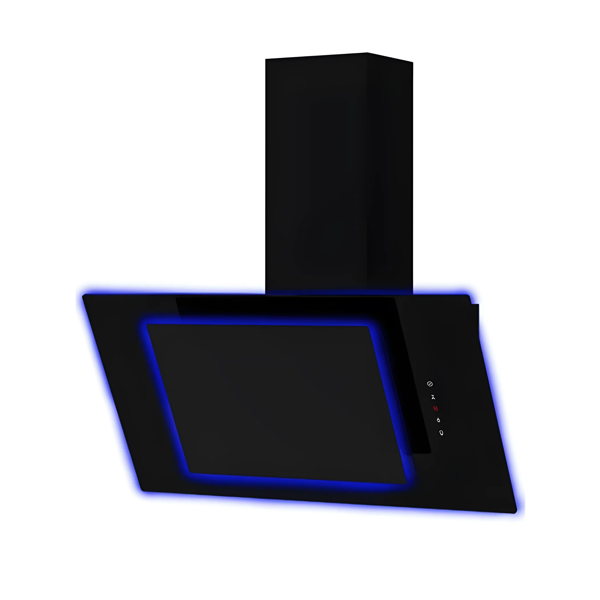 Cata UBAHALO6 - Black 60cm Glass Angled Extractor - LED Lighting - B Energy