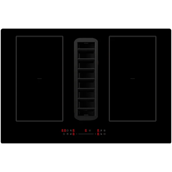 Cata UBDD77CF - Black Glass 77cm Vented Induction Hob - 4 Zone Flex - A+ Energy