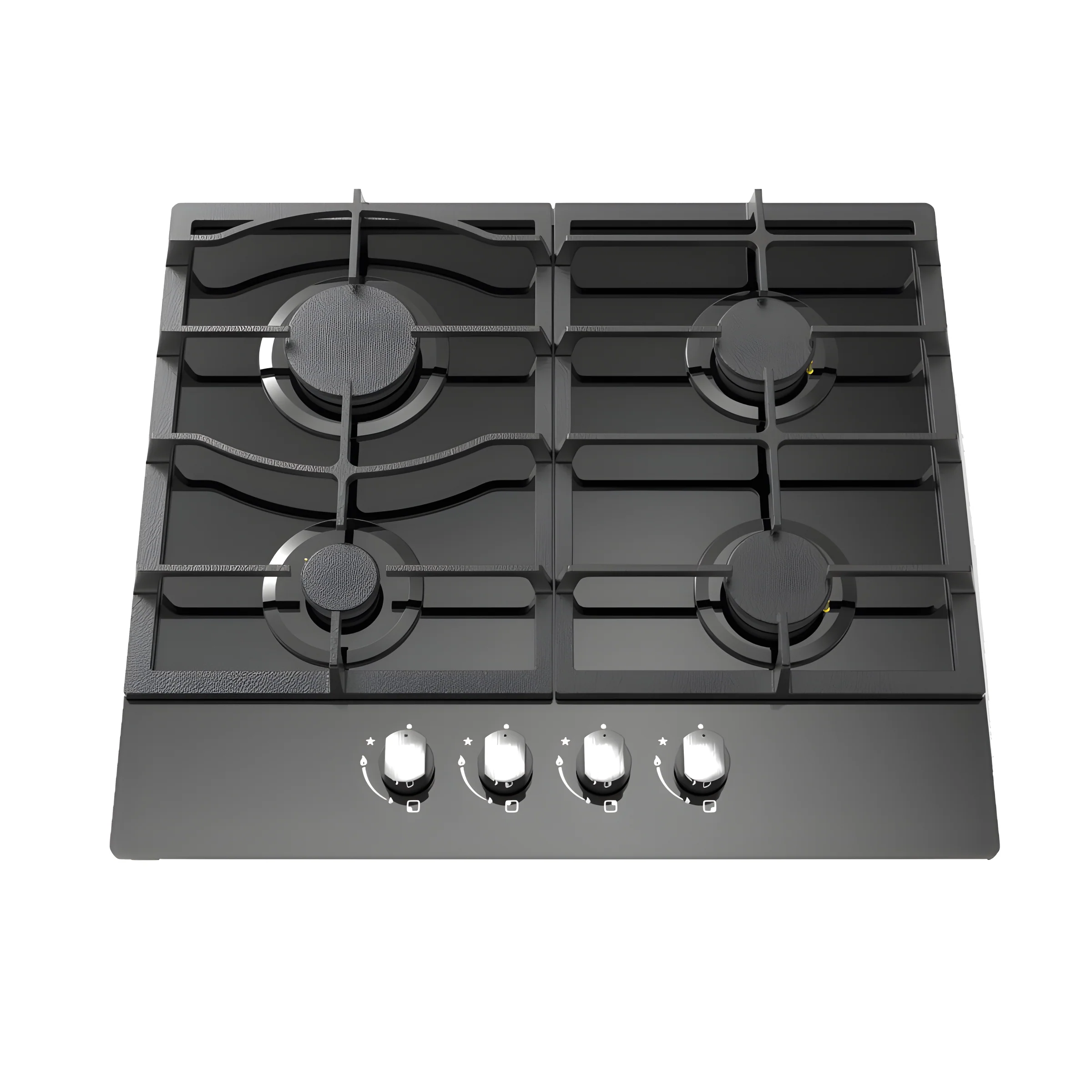 Cata UBGOG601BK - Black 4 Zone Gas Hob - Image 2