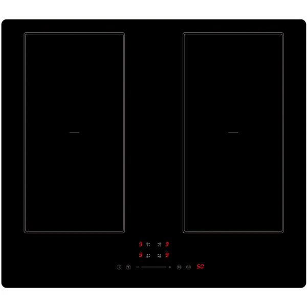 Cata UBINDFX60MS - Black Glass 60cm Induction Hob - 4 Zone Flex - 7.2kW