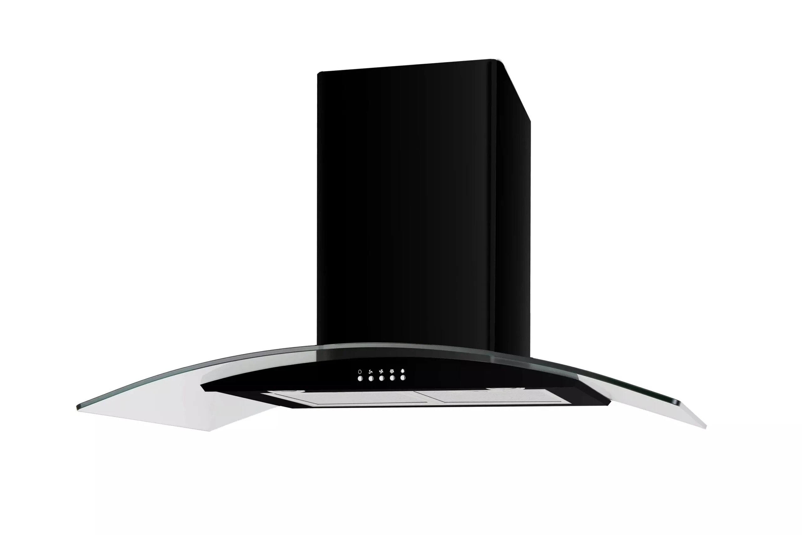 Cata UBSCG90BK - Black 90cm Curved Glass Cooker Hood - 345m³/h - B Energy - Image 2