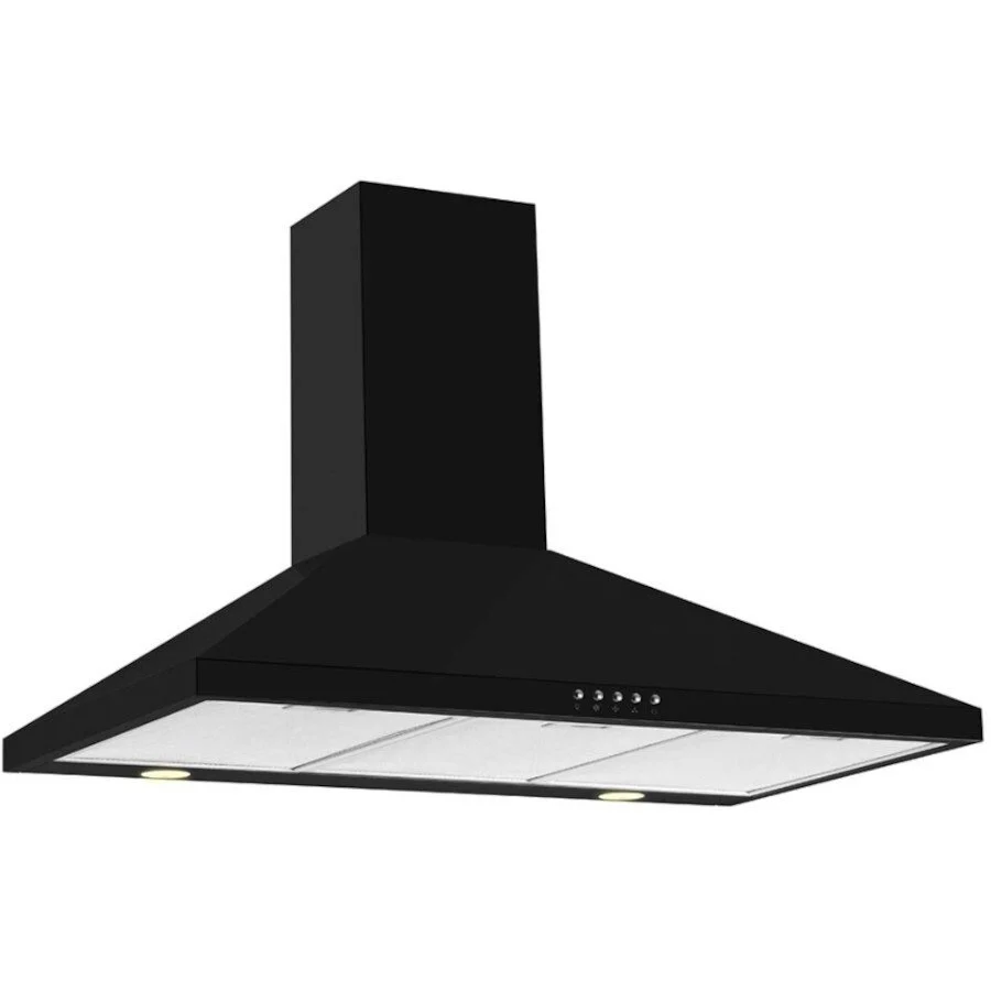 CDA ECH93BL - Black 90cm Chimney Extractor - 468m³/h - C Energy Rated