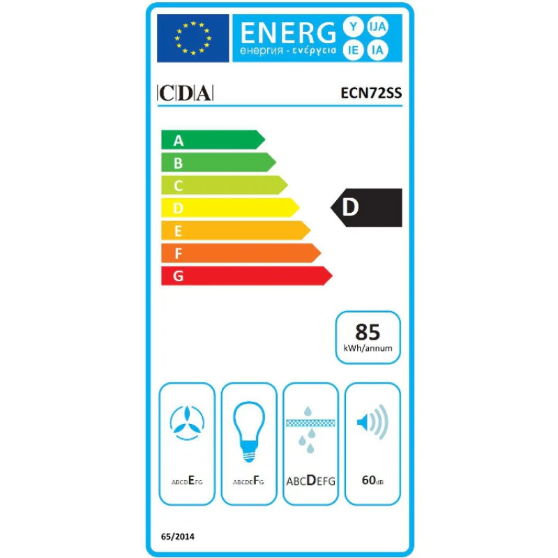 CDA ECN72SS - Stainless steel Extractor - D energy - Image 3
