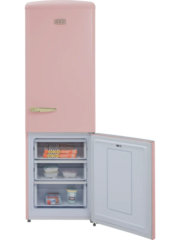CDA FLORENCE TEA ROSE - Pink Freestanding 60/40 Frost Free Fridge Freezer - Image 3