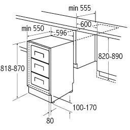 CDA FW284/2 - White Built-in Freezer - 95L Capacity - Image 2