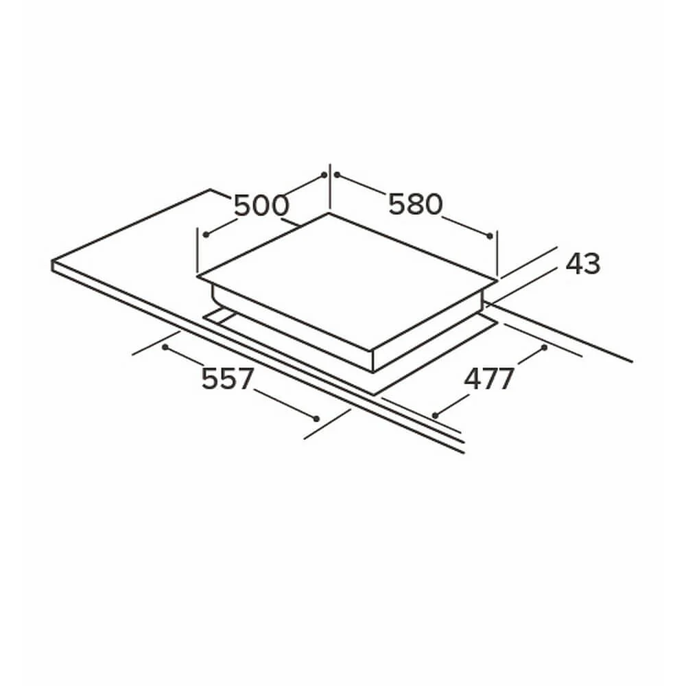 CDA HG6251BL - Black 4 Zone Gas Hob - Image 2