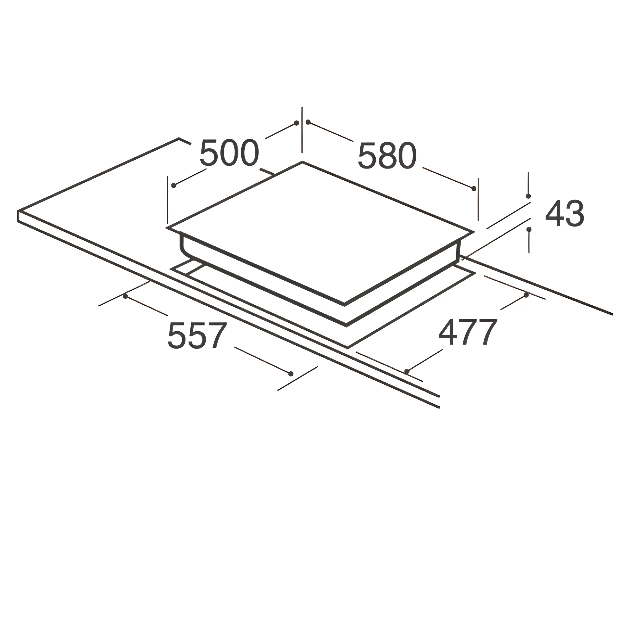 CDA HG6351SS - Stainless steel 4 Zone Gas Hob - Image 2
