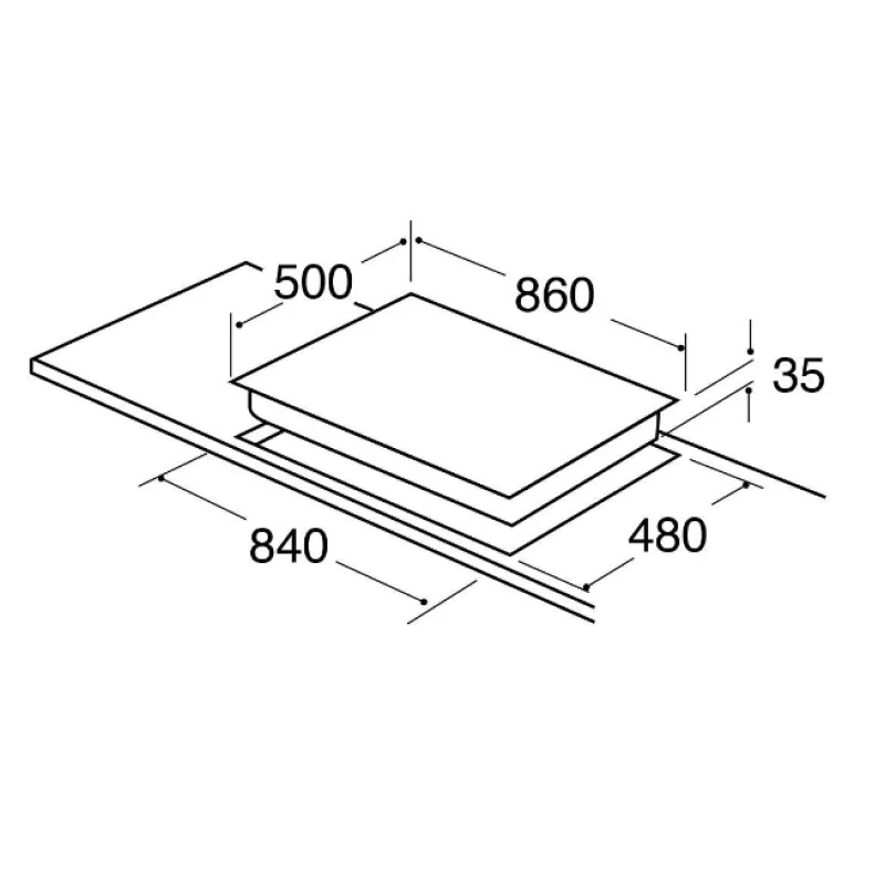 CDA HG9321SS - 6 Zone Gas Hob - Image 2