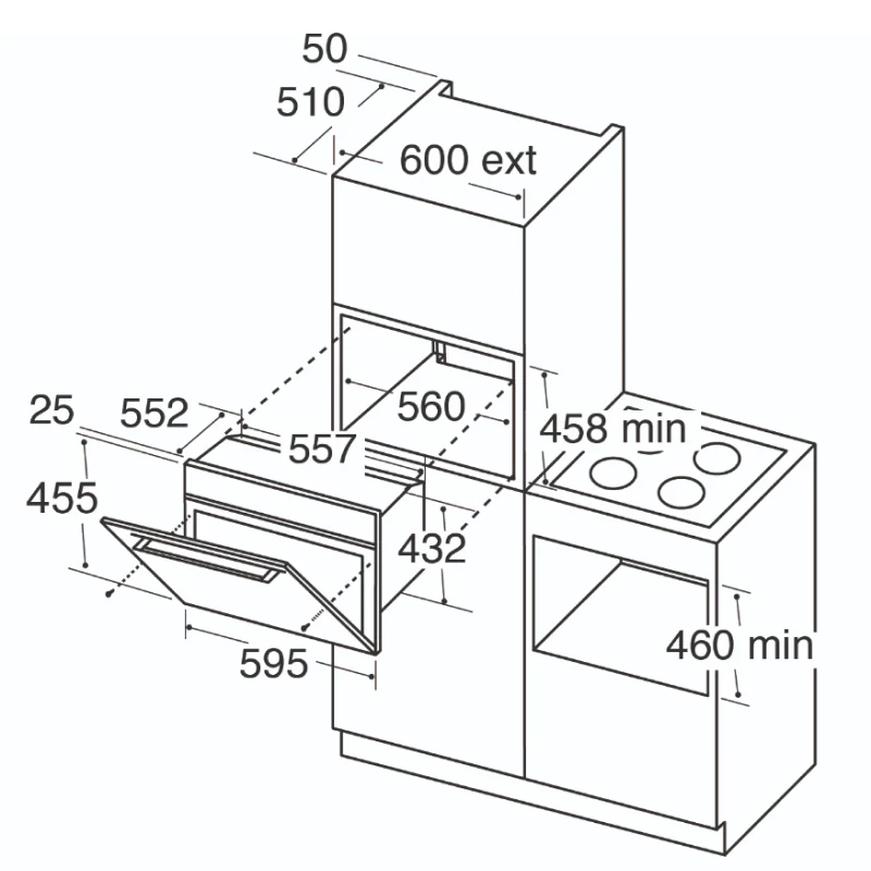 CDA VK903SS - Stainless steel Built in Microwave - Image 2
