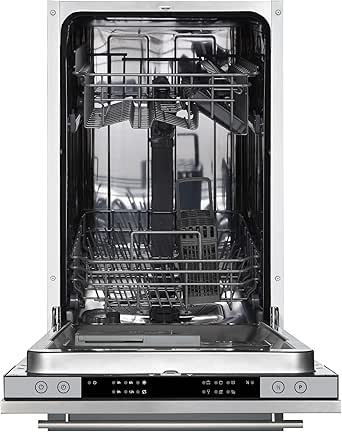 Cookology CBID450 - White Integrated Slimline Dishwasher - 10 Place Settings - D Energy
