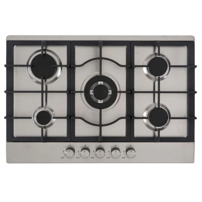 Cata UBGHC701S - Stainless Steel 5 Burner Gas Hob - Cast Iron Pan Supports