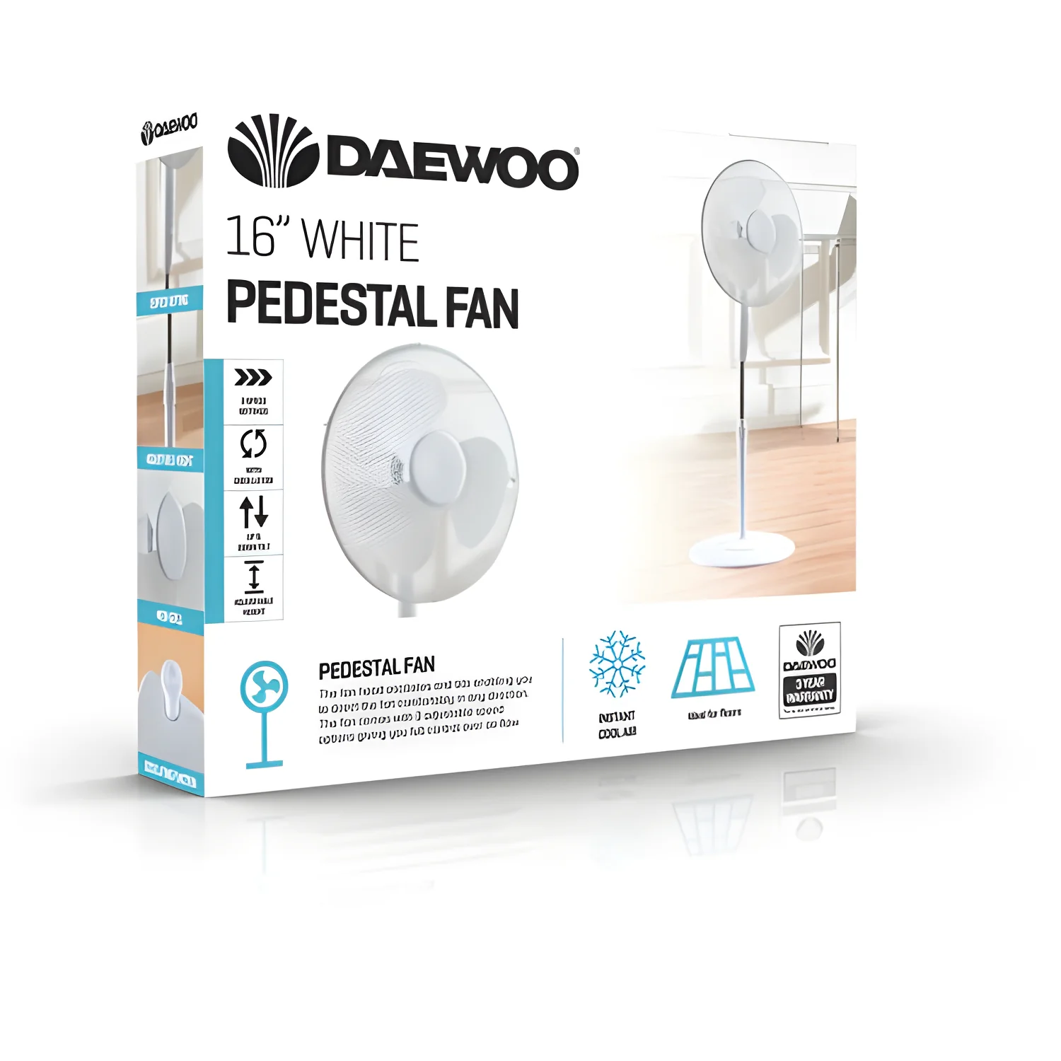 Daewoo COL1568GE - White Oscillating fan - Image 3