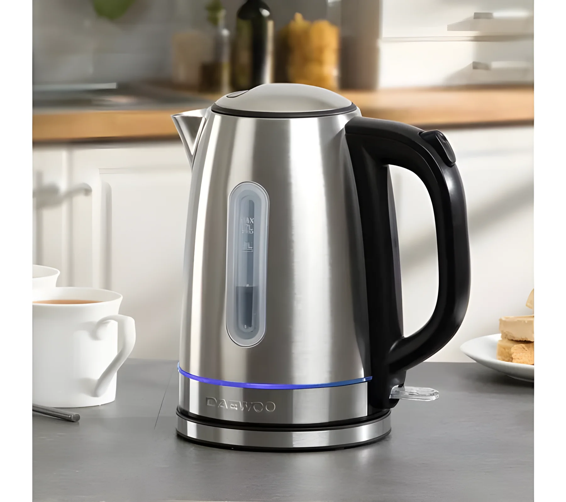 Daewoo SDA2544GE - Stainless Steel Kettle - 1.7L - 3kW - Image 2