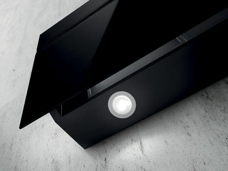 Elica ASC-LED-60-BLK - Black 60cm Angled Hood Extractor - 757 m³/h Capacity - B Energy Rating - Image 3