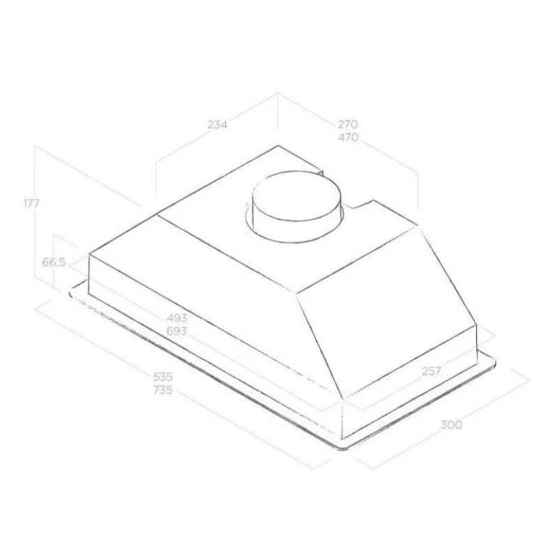 Elica ERA STD 60 - Grey Extractor - C energy - Image 3