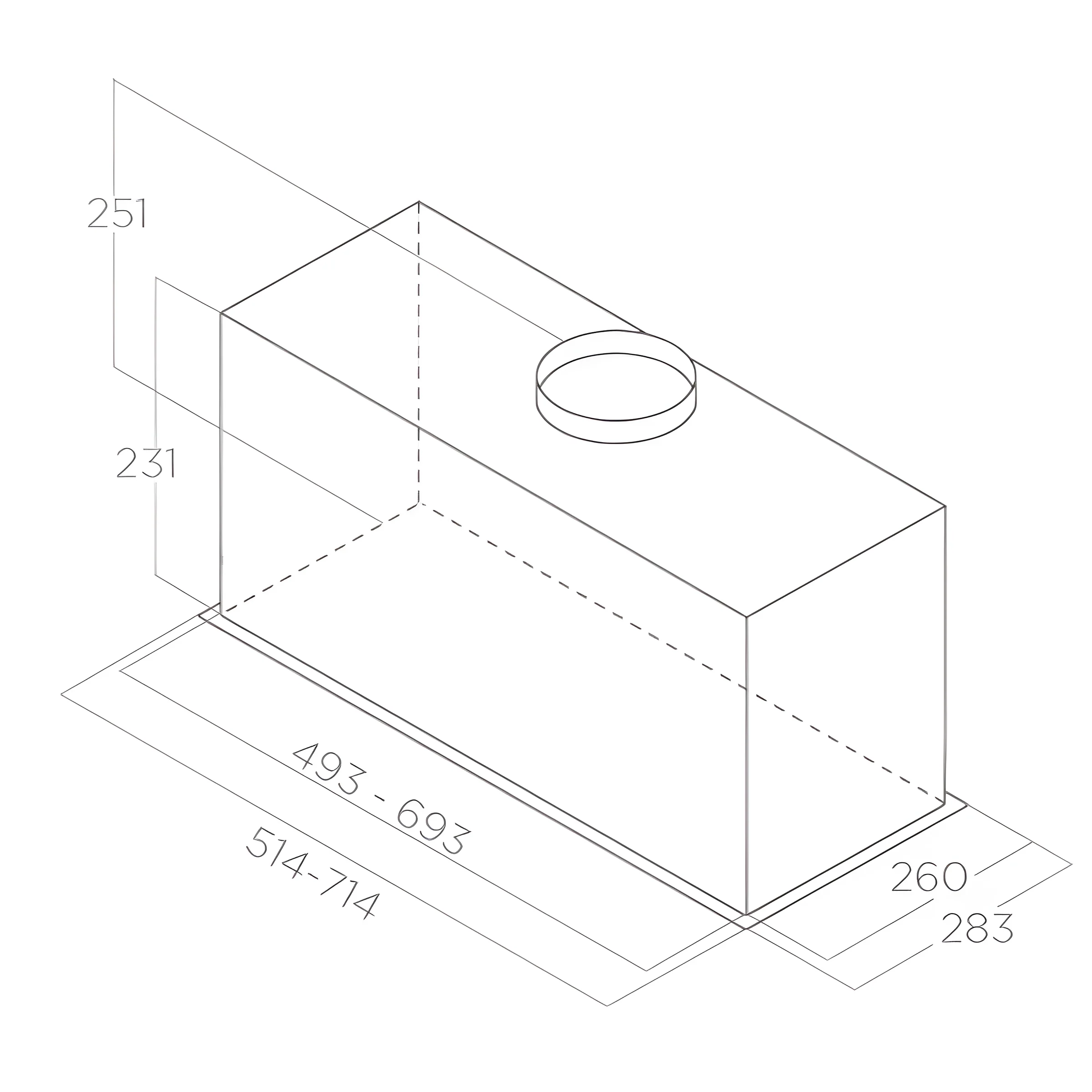 Elica FOLD-GR-60 - Grey Canopy Extractor Hood - B energy - Image 2