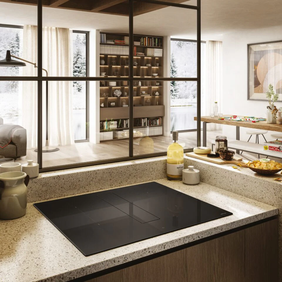 Elica NT-FIT-RAW-70 - Black Venting Hob - 72cm - A Rated - Image 3