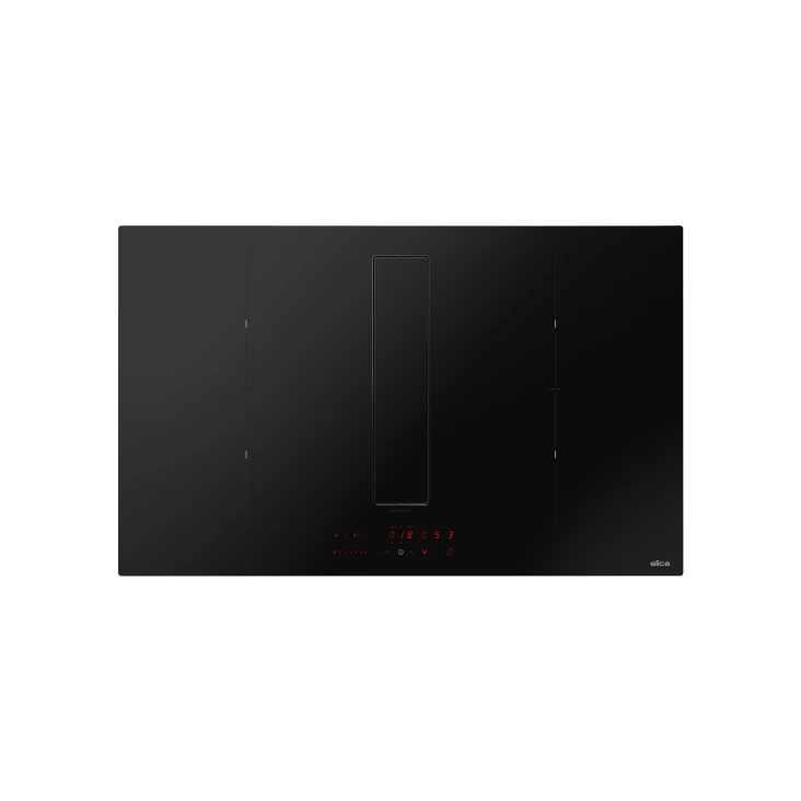 Elica NT-FIT-XL-RAW - Matt Black Vented Induction Hob - 83cm 4 Zones - A Energy