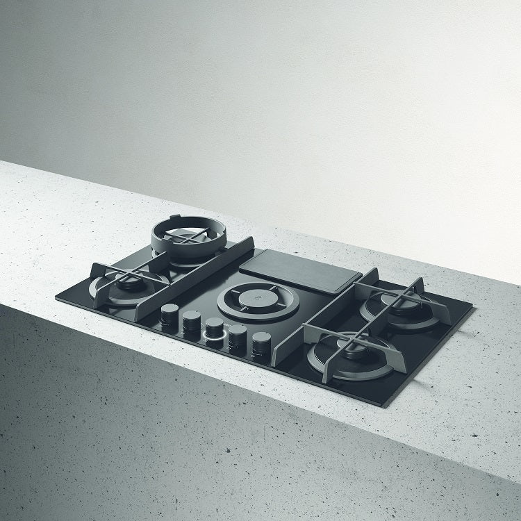 Elica NT-FLAME-BLK-RC - Black 4 Zone Venting Hob - A energy - Image 2