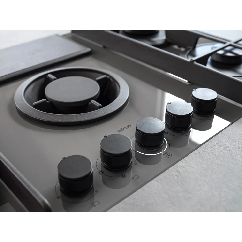Elica NT-FLAME-EVO-BL - Black Venting Hob - 90cm 4 Zones - A Rated - Image 2
