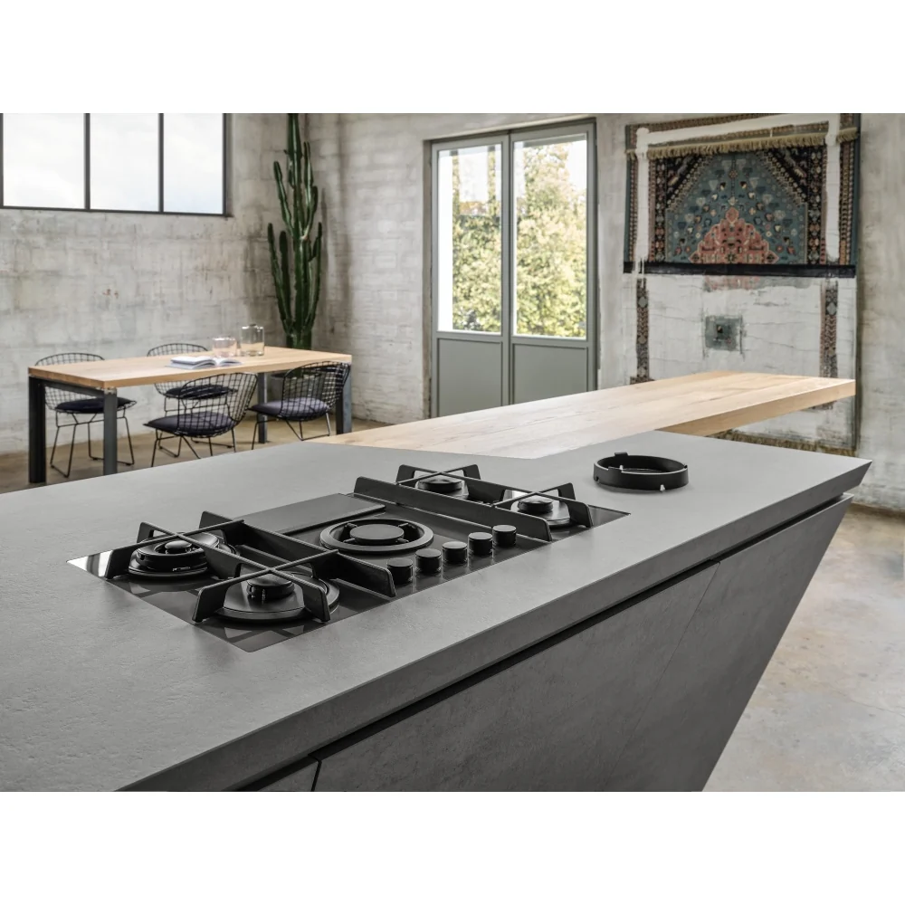 Elica NT-FLAME-EVO-BL - Black Venting Hob - 90cm 4 Zones - A Rated - Image 3
