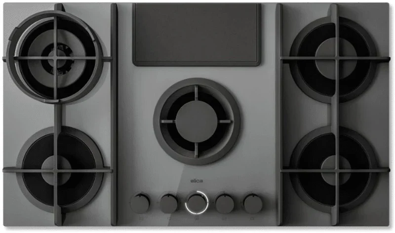 Elica NT-FLAME-EVO-GR - Grey Venting Hob - 90cm 4 Zones - A Rated