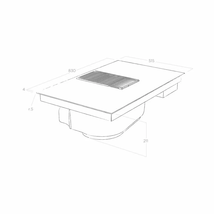 Elica NT-PRIME-DO - Black Induction Hob with Integrated Extraction - Image 5