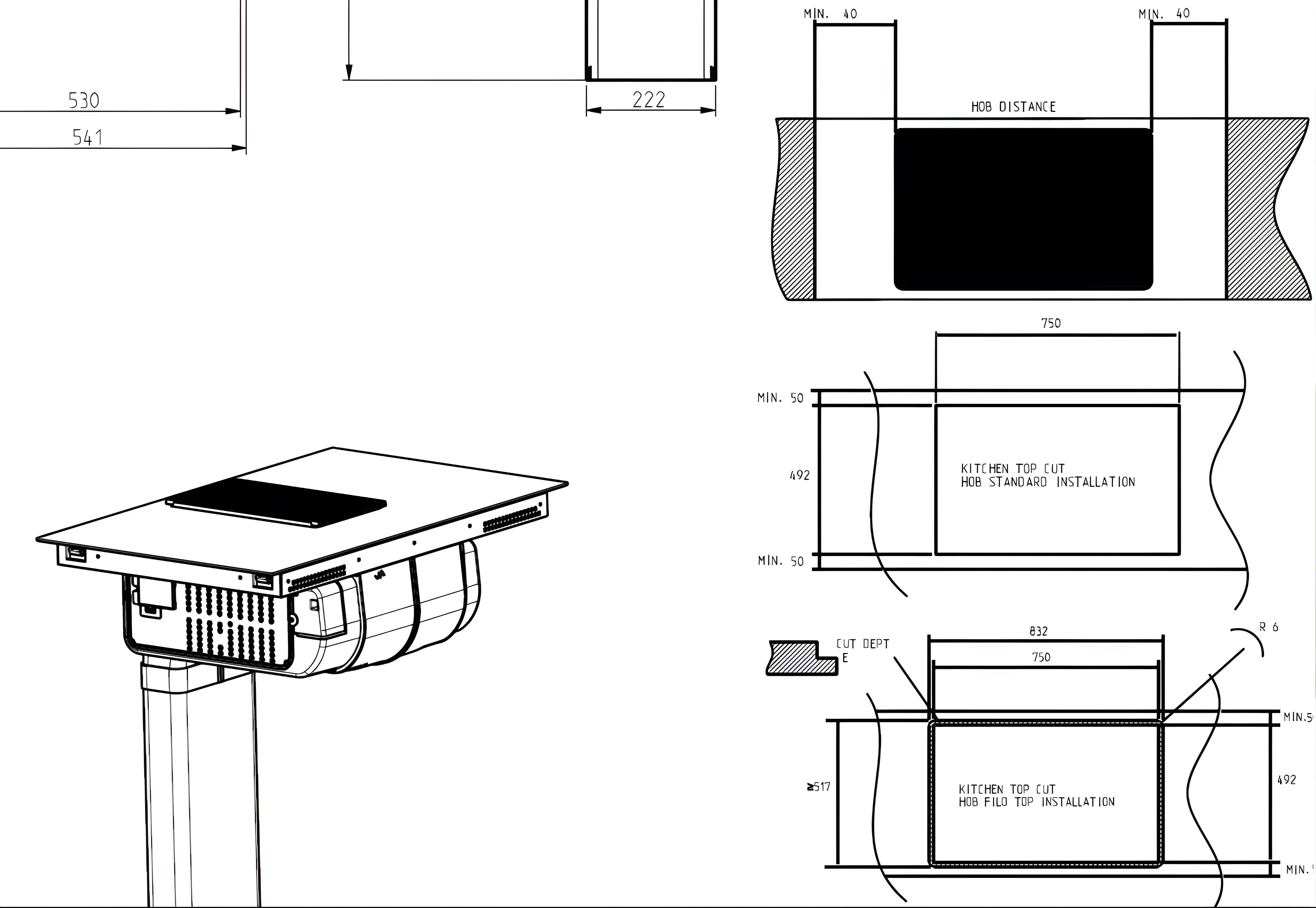 Elica NT-PRIME-S-RC - 4 Zone Venting Hob - Image 2