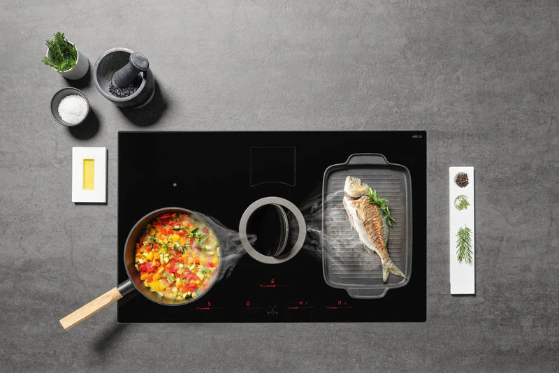 Elica NT-SWH-EVO-BL - Black 83cm Venting Hob - 4 Cooking Zones - B Energy - Image 4