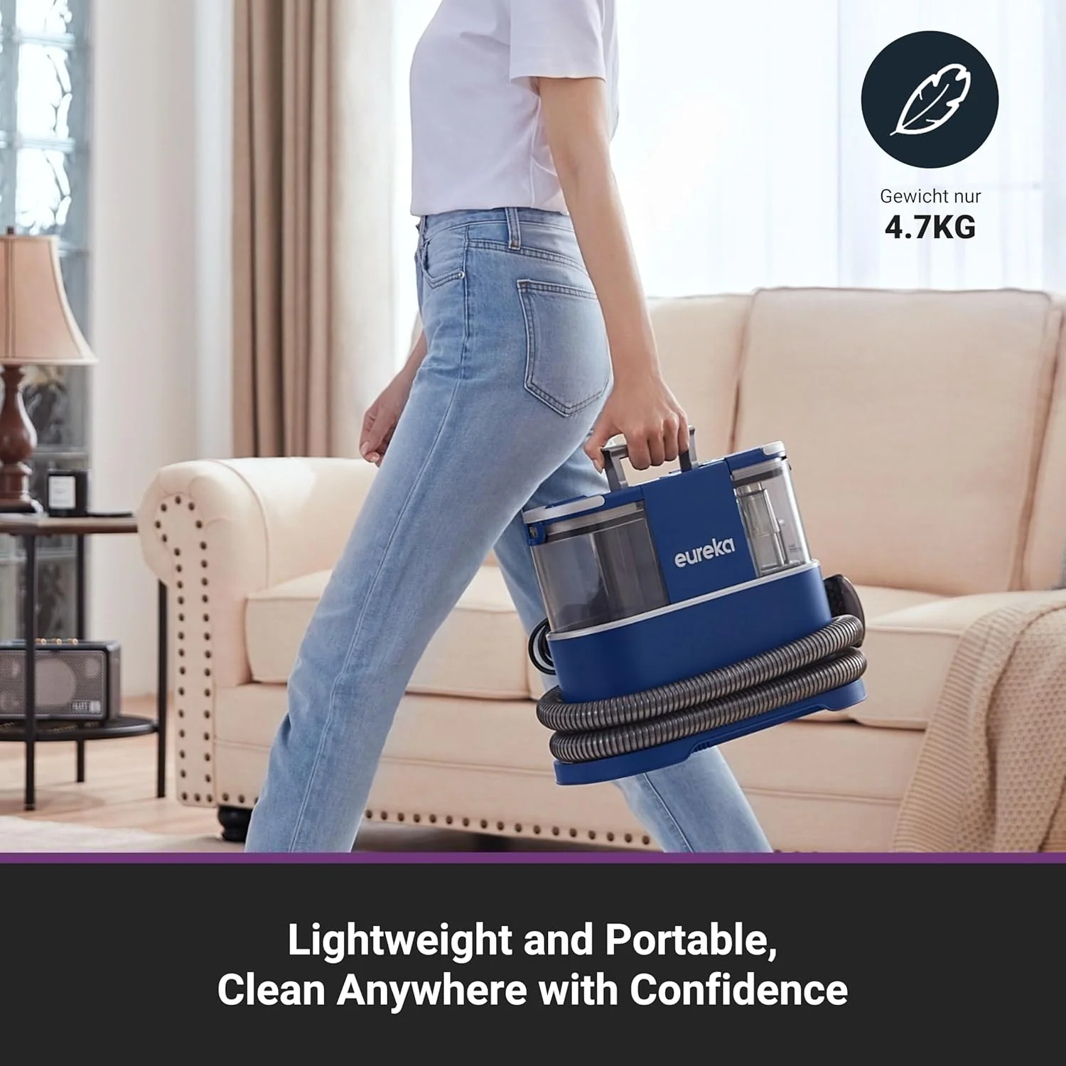 Eureka NEY100 - Blue Vacuum Cleaner - 12500Pa Suction Power - 1.5L Water Tank - Image 5